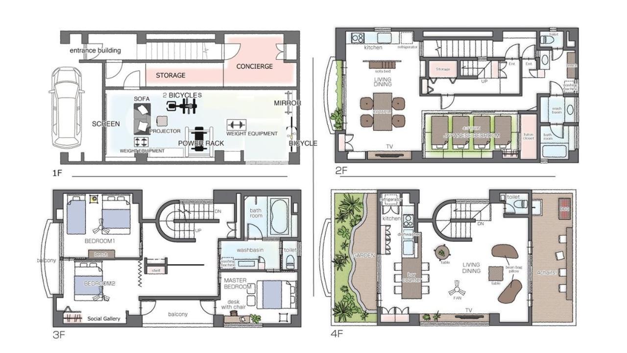 Well & Give Well, Full Building In Asakusa Apartment *