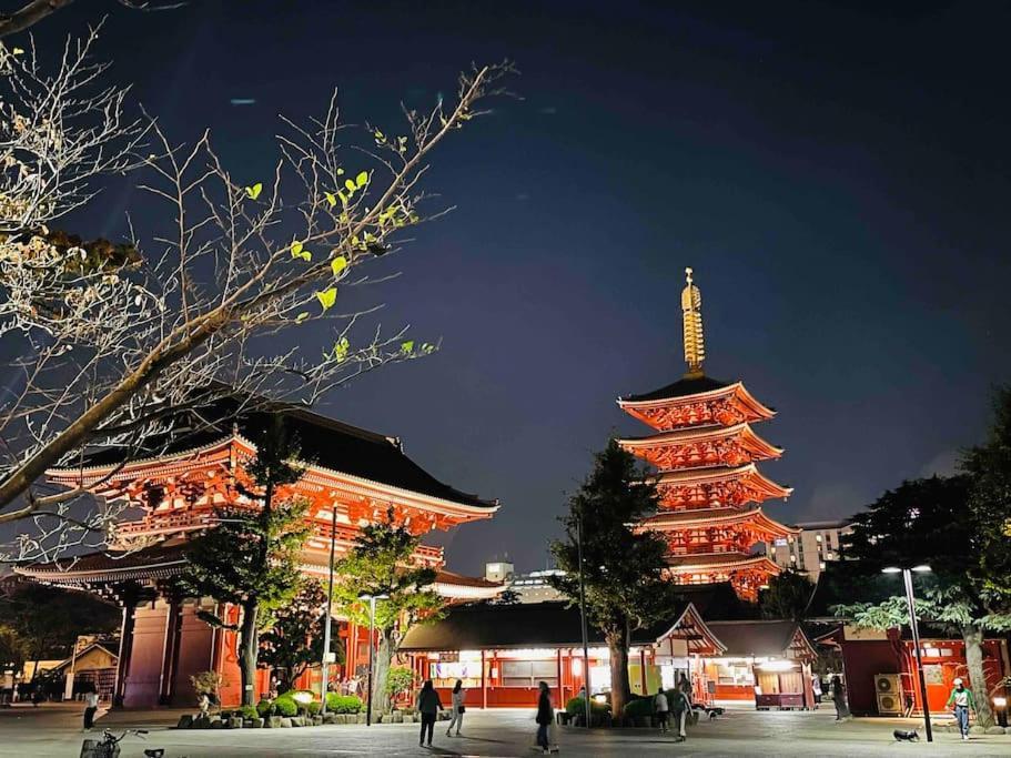 浅草寺3分 浅草駅6分 開放畳寝室 2-6人 スカイツリービュー 駅近 成田空港直通&羽田空港直通 Tokyo