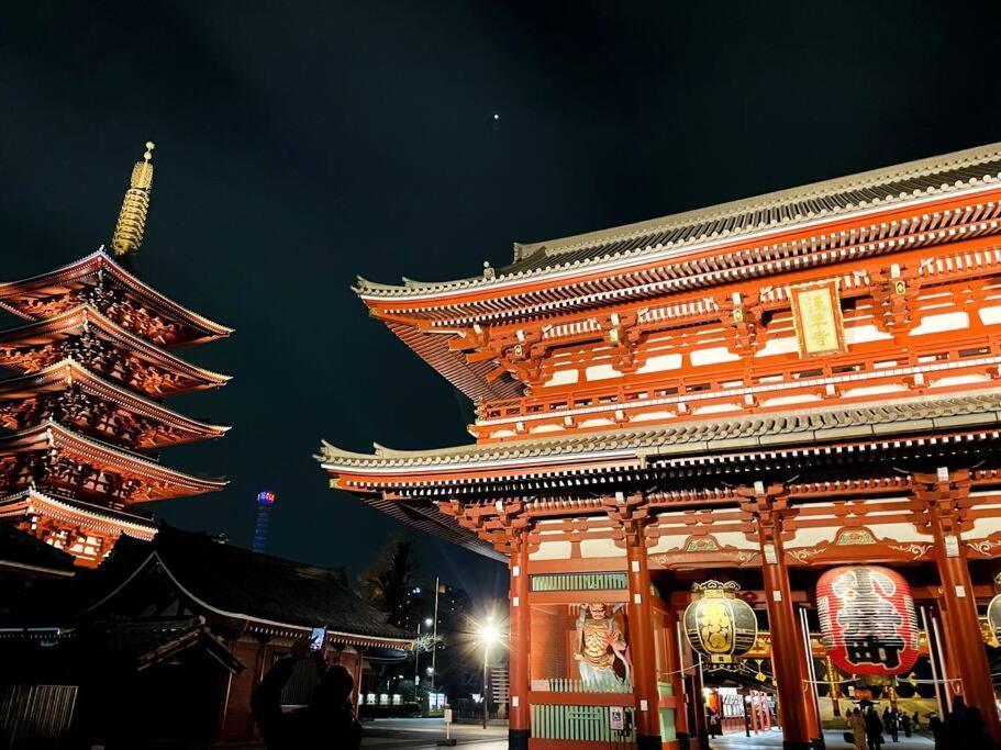 浅草寺3分｜浅草寺駅6分｜畳寝室｜最大2~6人｜ベランダスカイツリー！空港直通！ Apartment
