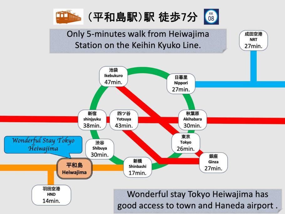 Apartment 最大17名まで！羽田空港・東京駅の間にある平和島徒歩7分の貸切り一軒家 Tokyo