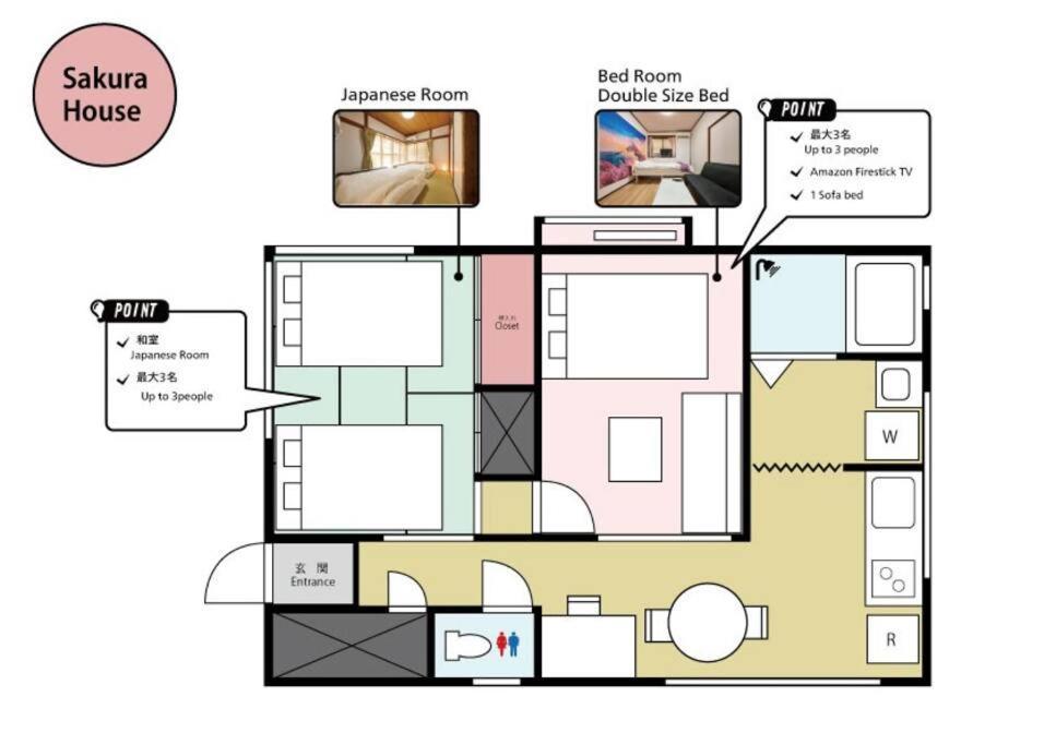 Apartment New！貸切アパート２dk４４㎡　駅２分渋谷駅電車１５分　コンビニ公園５秒dベッド３台高速wifi Tokyo