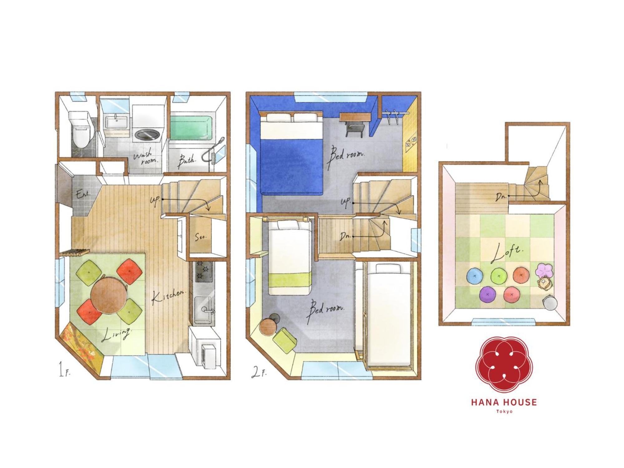Hana House - Private House, Full Kitchen, Kids Apartment *