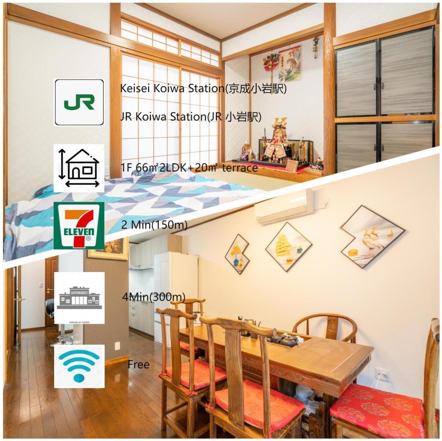 Jr 66sqm 1f Family 2ldk Jr Koiwa-keisei Koiwa-asakusa-oshiage-shinjuku-ueno Apartment *